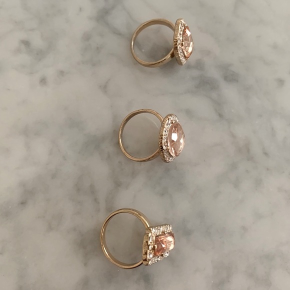 Champagne Ring Set, Size 7 - Picture 5 of 6